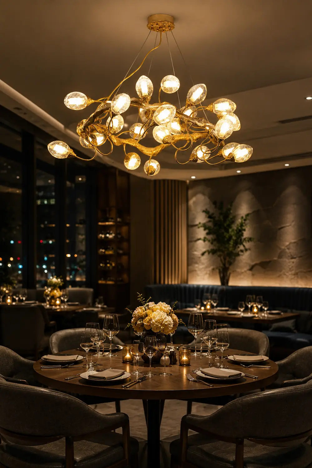 Lotus Brass Chandeliers - Lumpaz