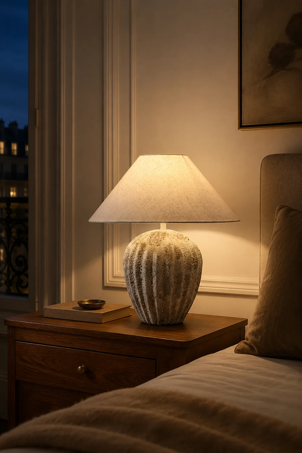 Fluted Ceramic Table Lamp - Lumpaz