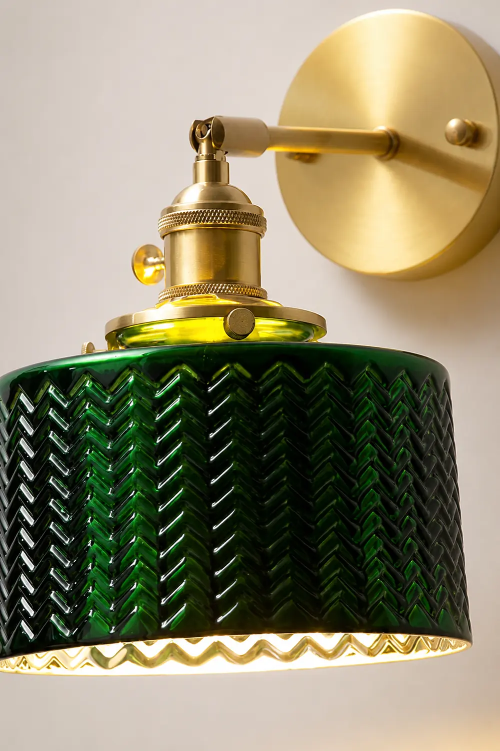 Green Glass Wall Lamp - Lumpaz