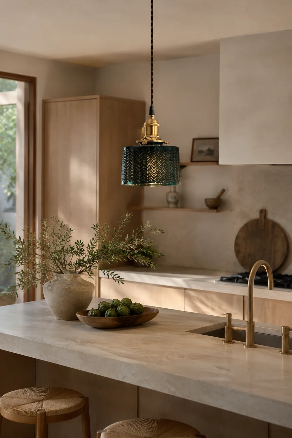 Green Glass Pendant Lamp - Lumpaz
