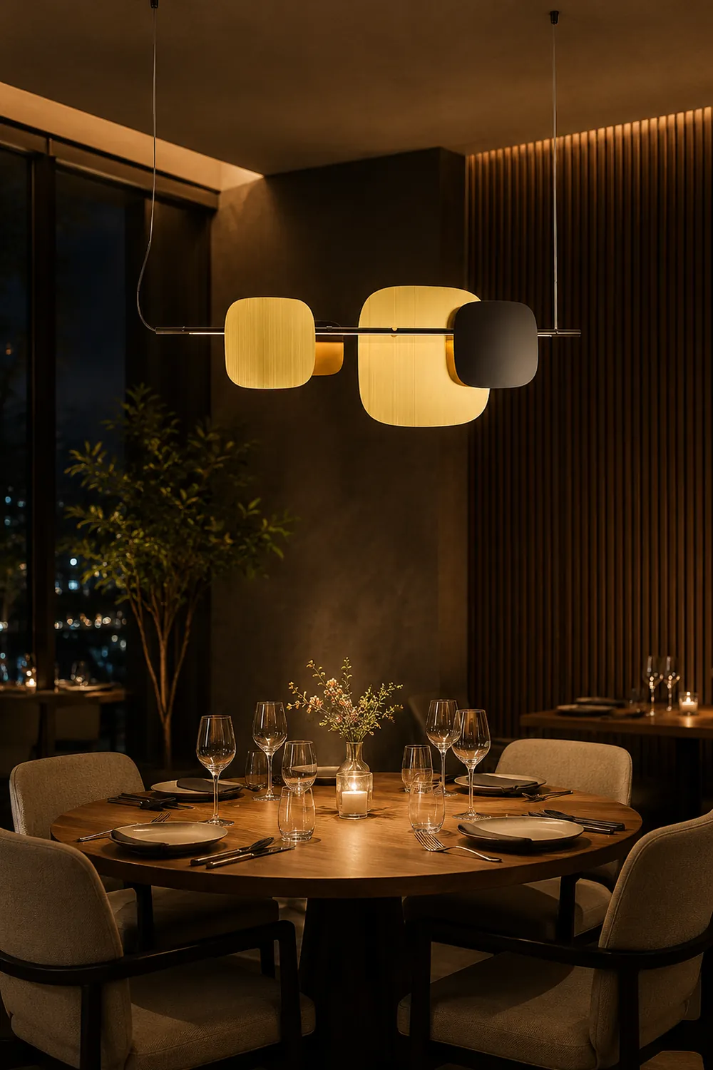 Rounded square Chandelier - Lumpaz