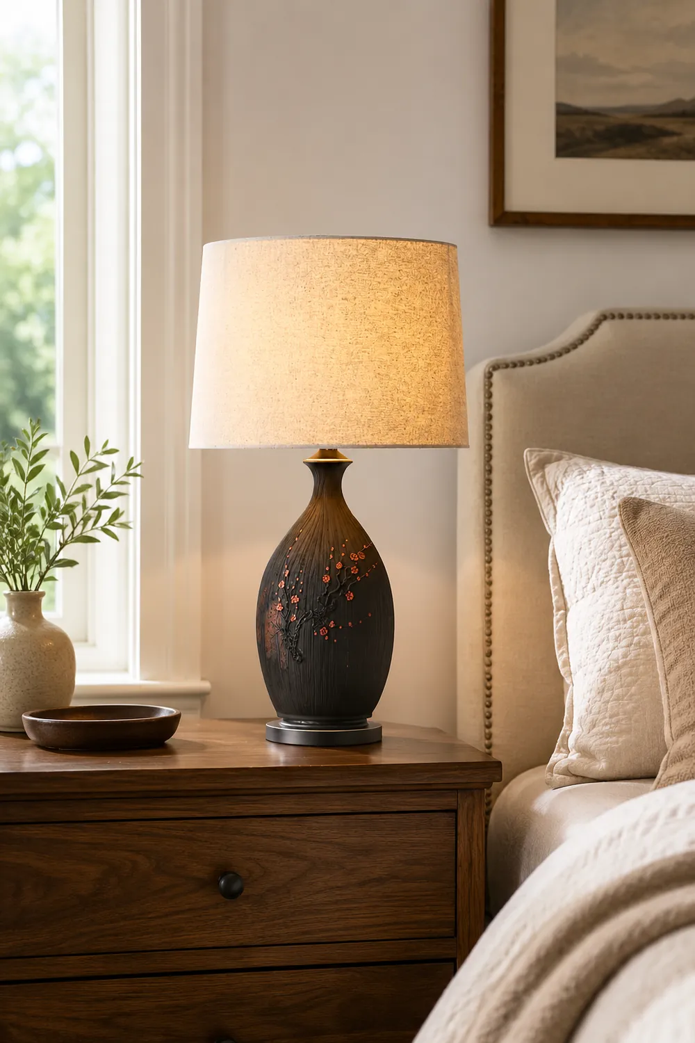 Plum Ceramic Table Lamp - Lumpaz