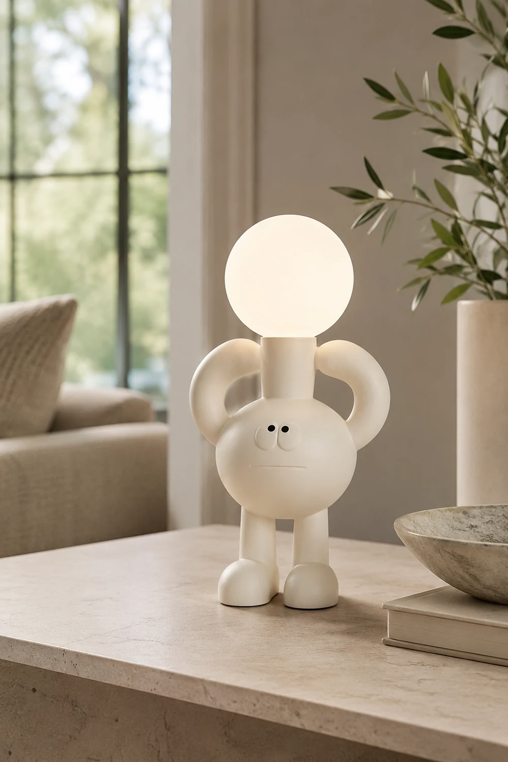 Resin Robot Table Lamp - Lumpaz