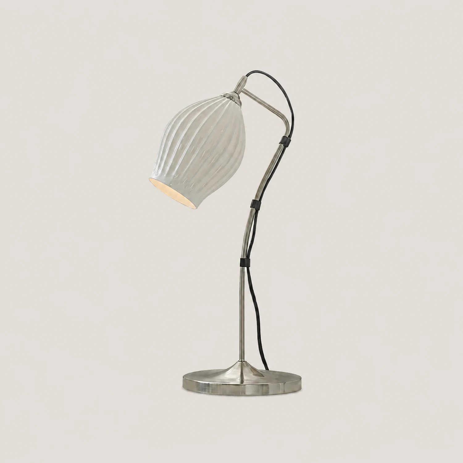 Ceramic Ribbed Table Lamp - Lumpaz