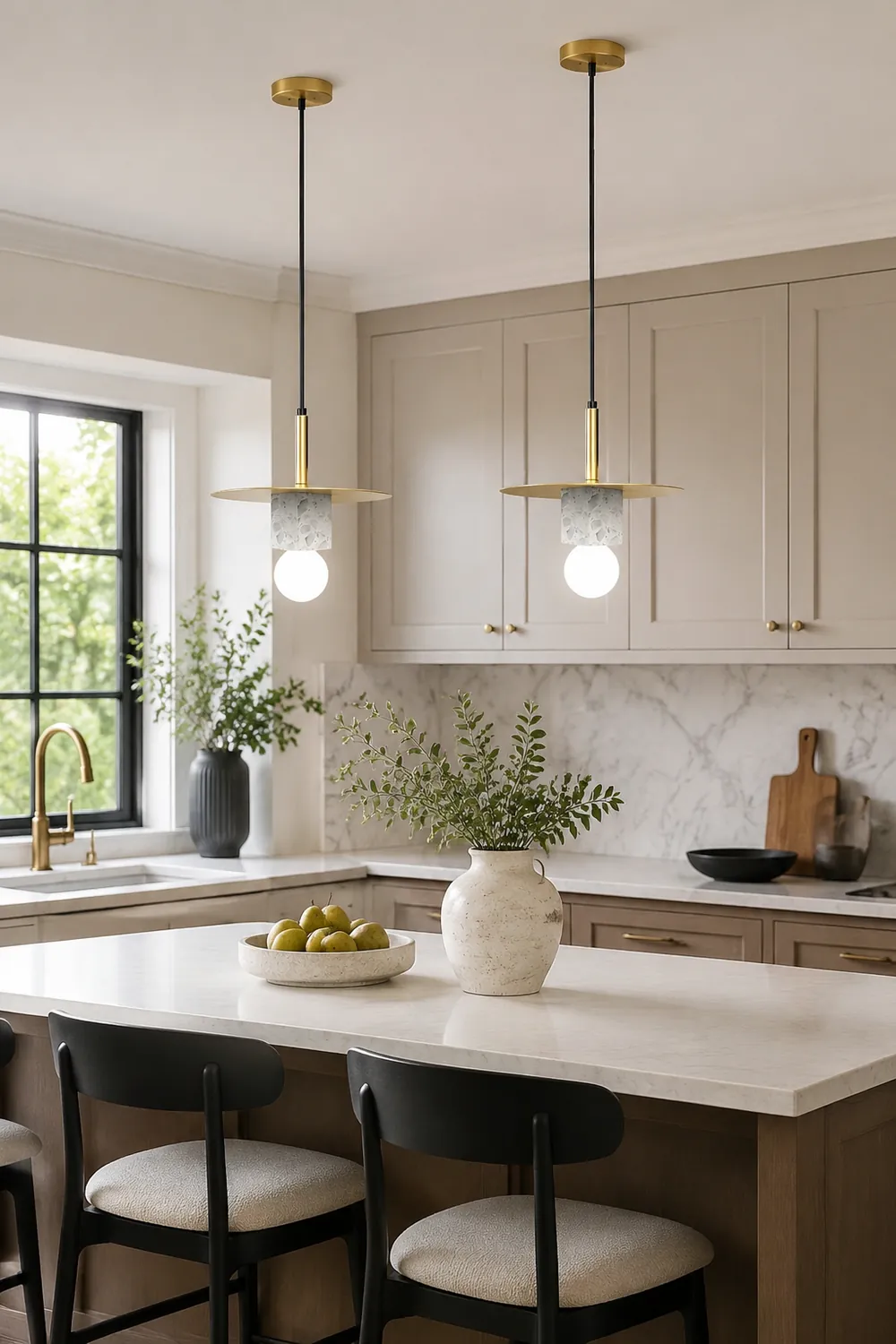 Stone Square Pendant Lamp - Lumpaz