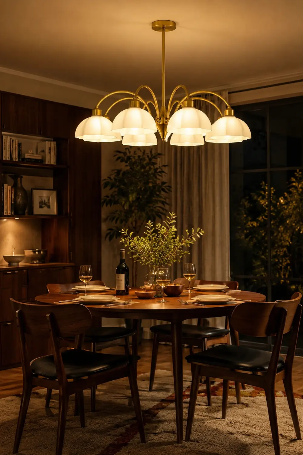 Frosted Glass Bell Chandelier - Lumpaz