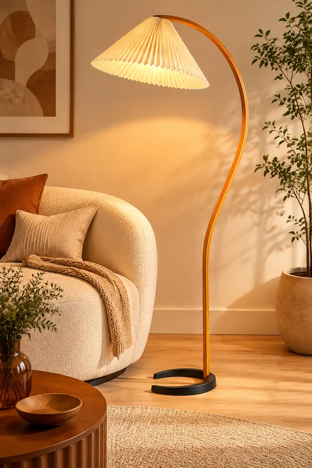 Caprani Wooden Floor Lamp - Lumpaz