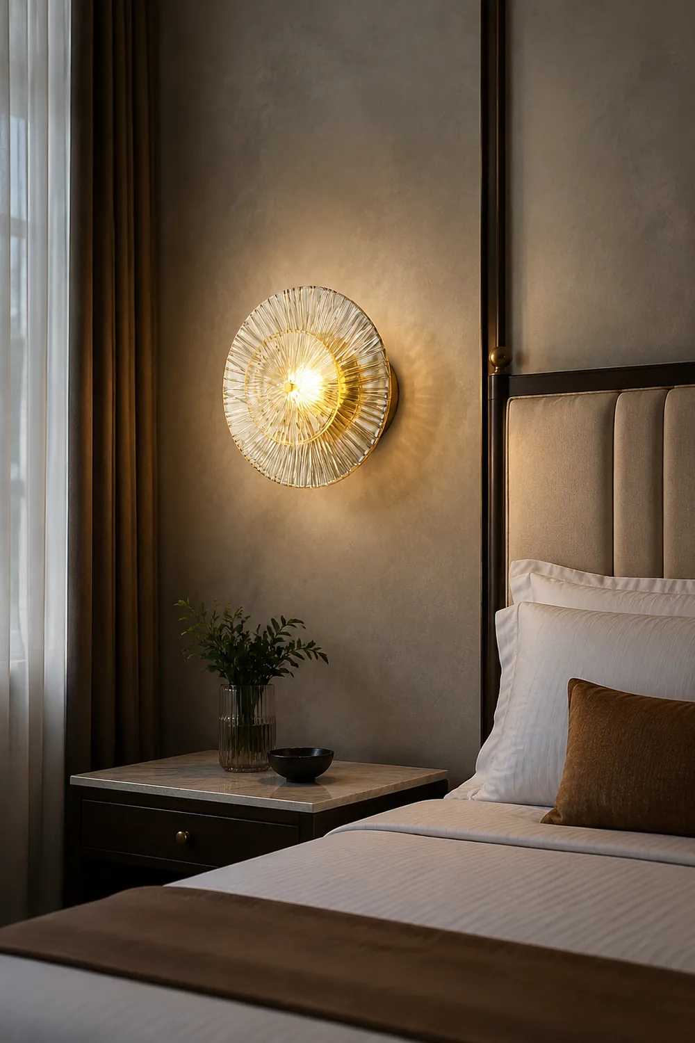 Round Crystal Wall Lamp - Lumpaz