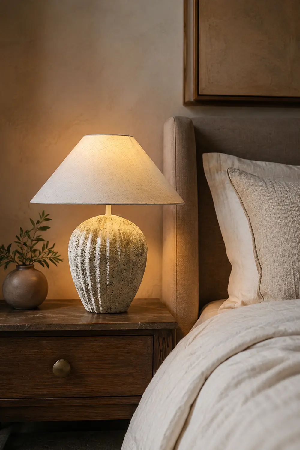 Fluted Ceramic Table Lamp - Lumpaz