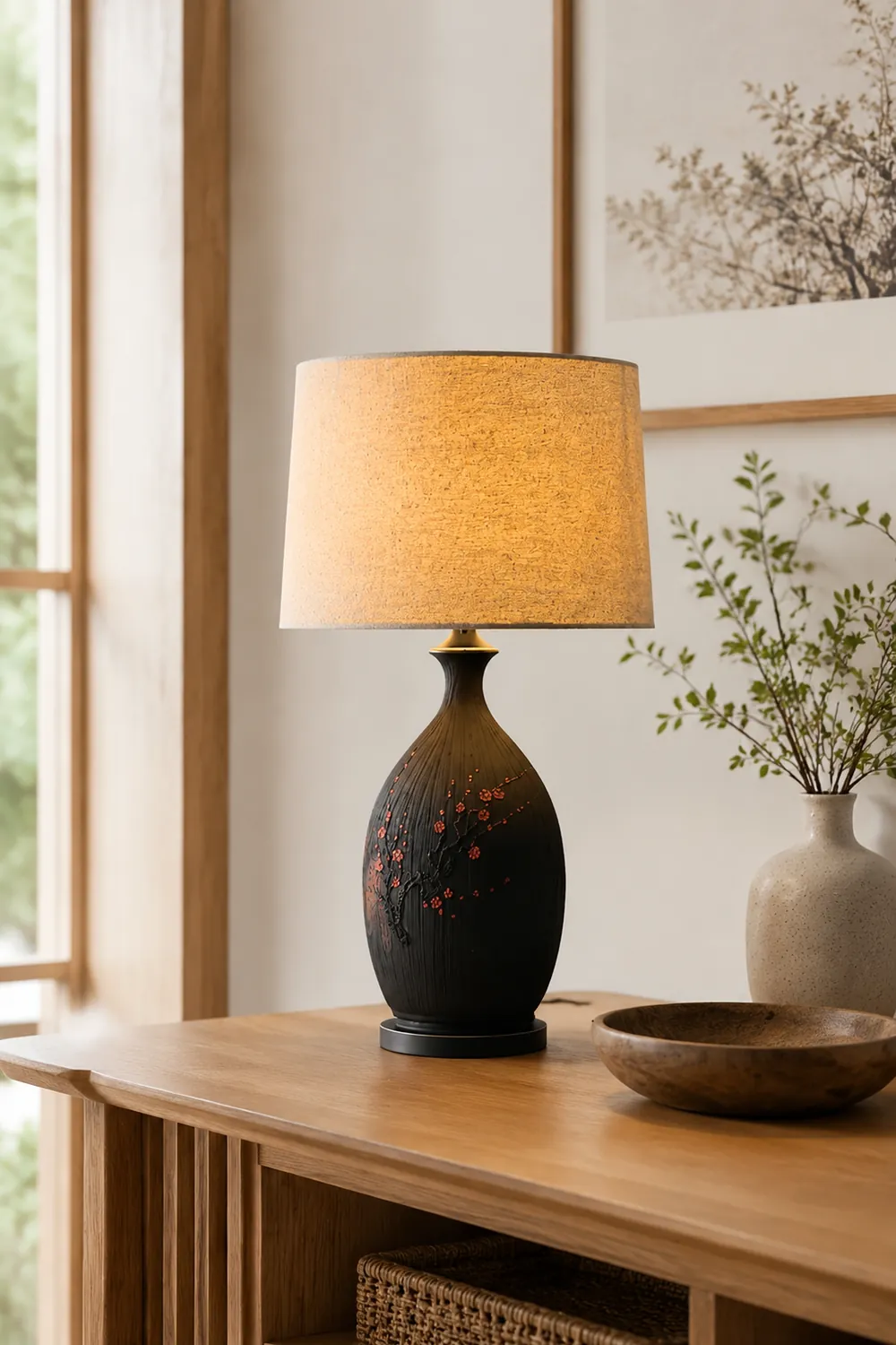 Plum Ceramic Table Lamp - Lumpaz