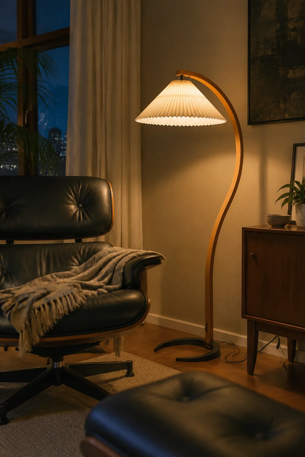 Caprani Wooden Floor Lamp - Lumpaz