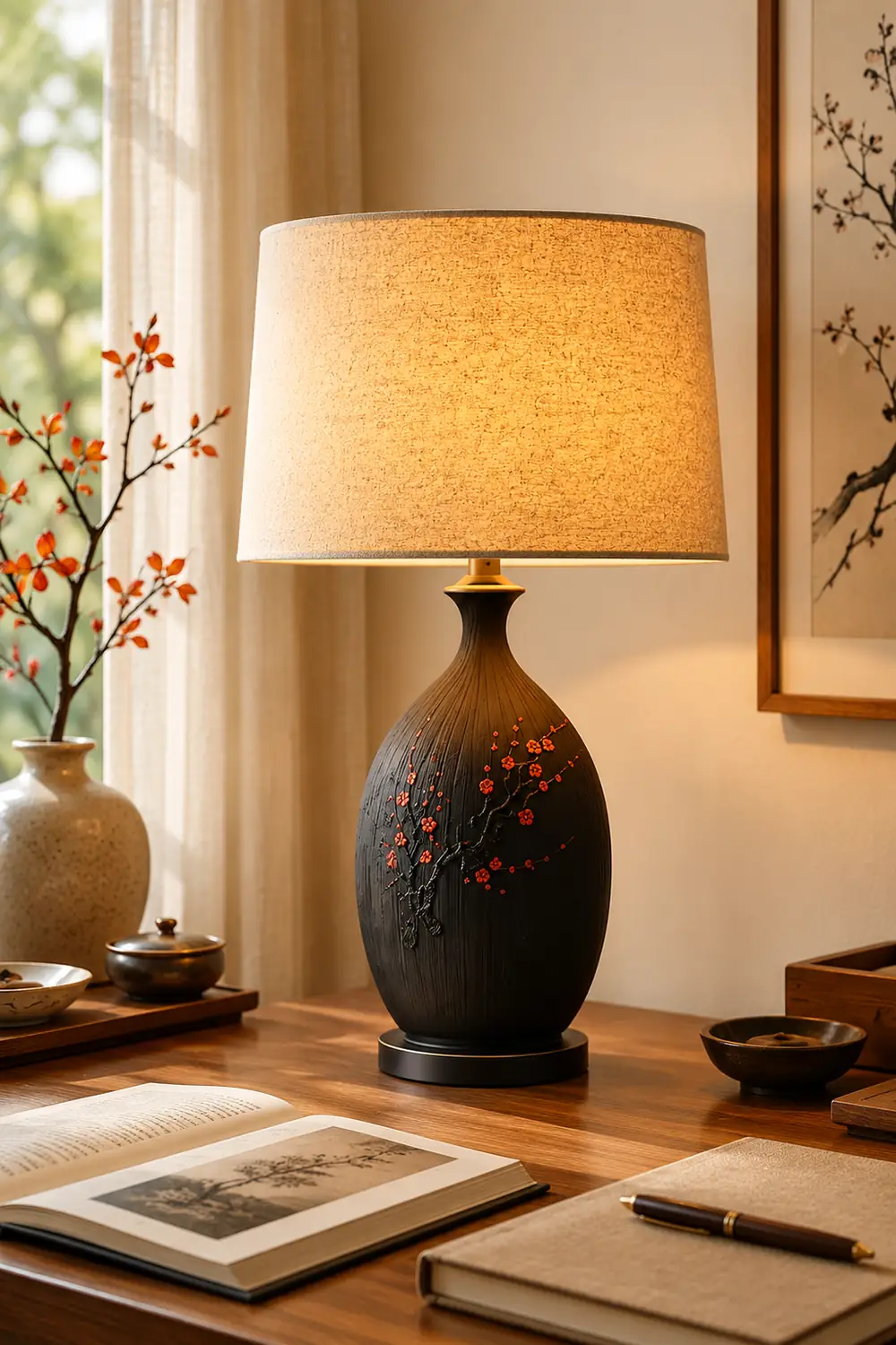 Plum Ceramic Table Lamp - Lumpaz