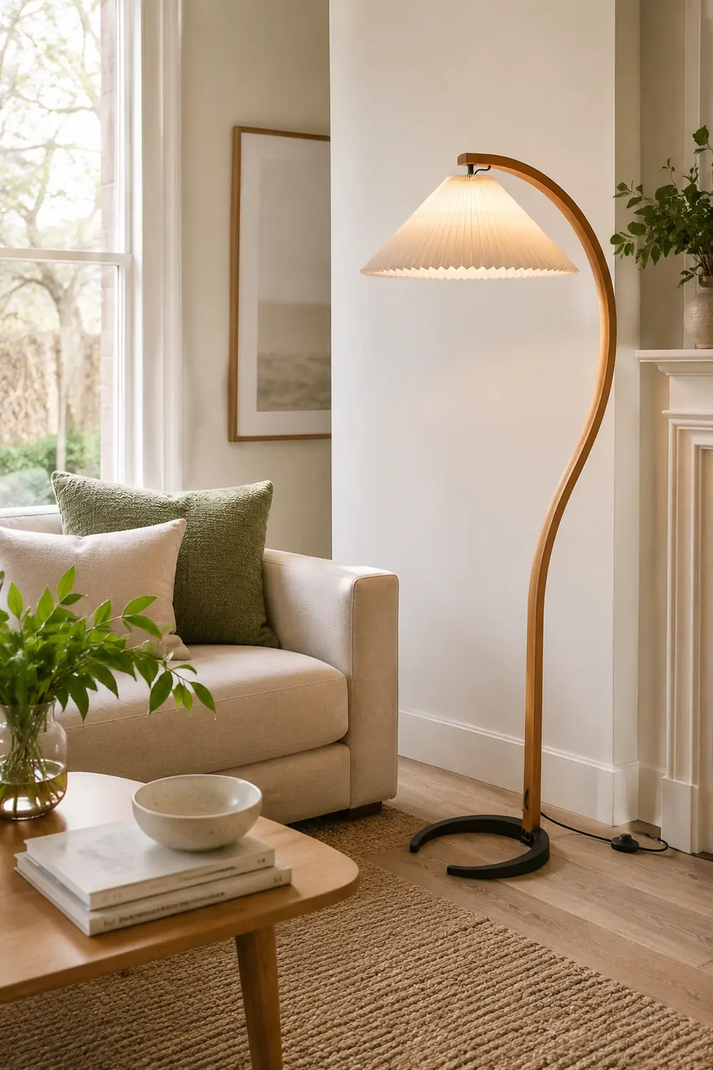 Caprani Wooden Floor Lamp - Lumpaz
