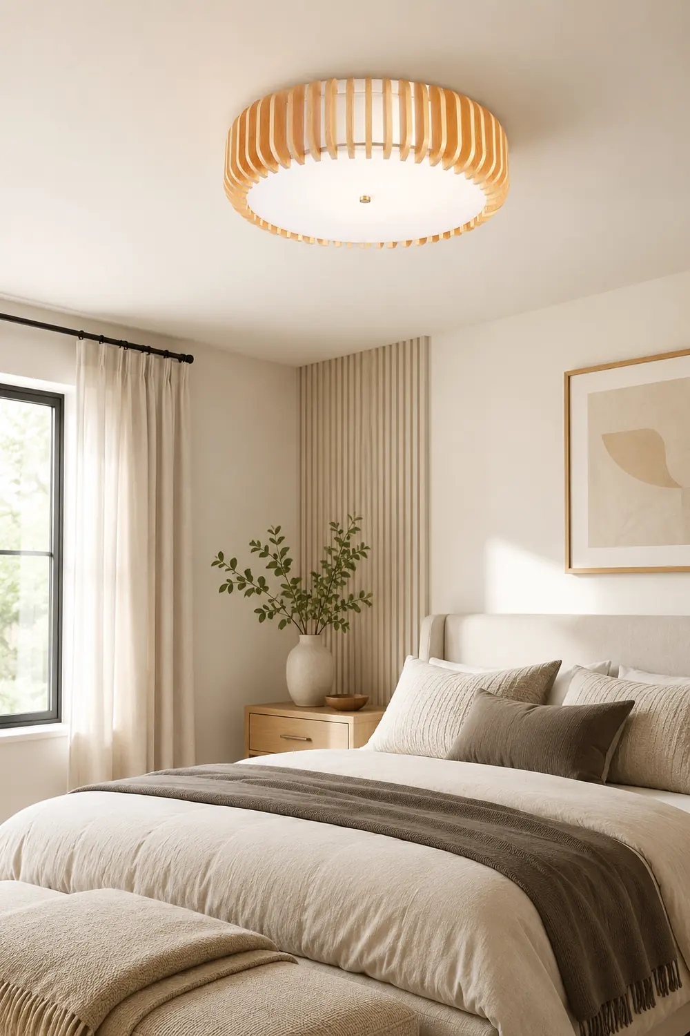 Wooden Drum Ceiling Lamp - Lumpaz