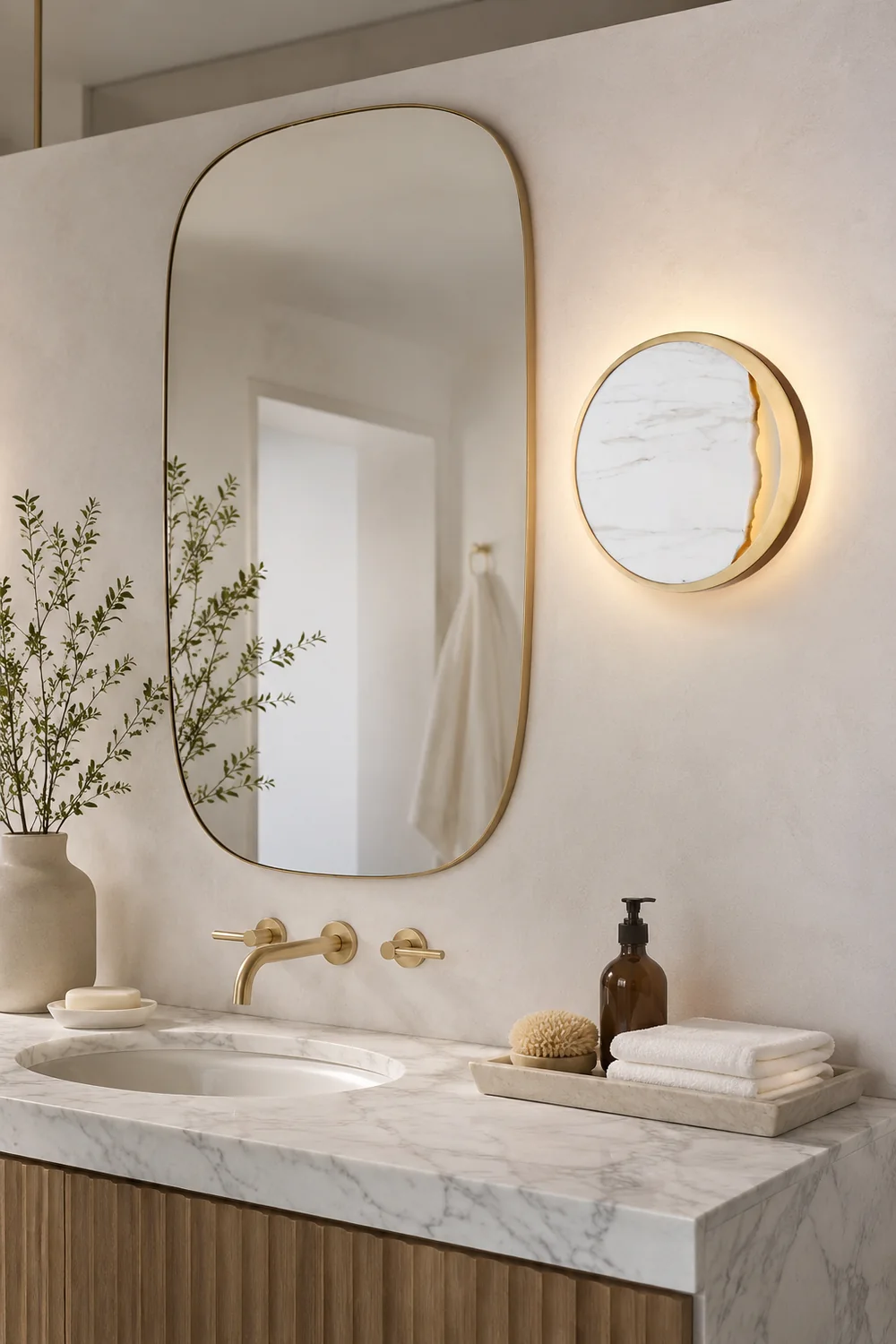 Eclipse Marble Wall Lamp - Lumpaz