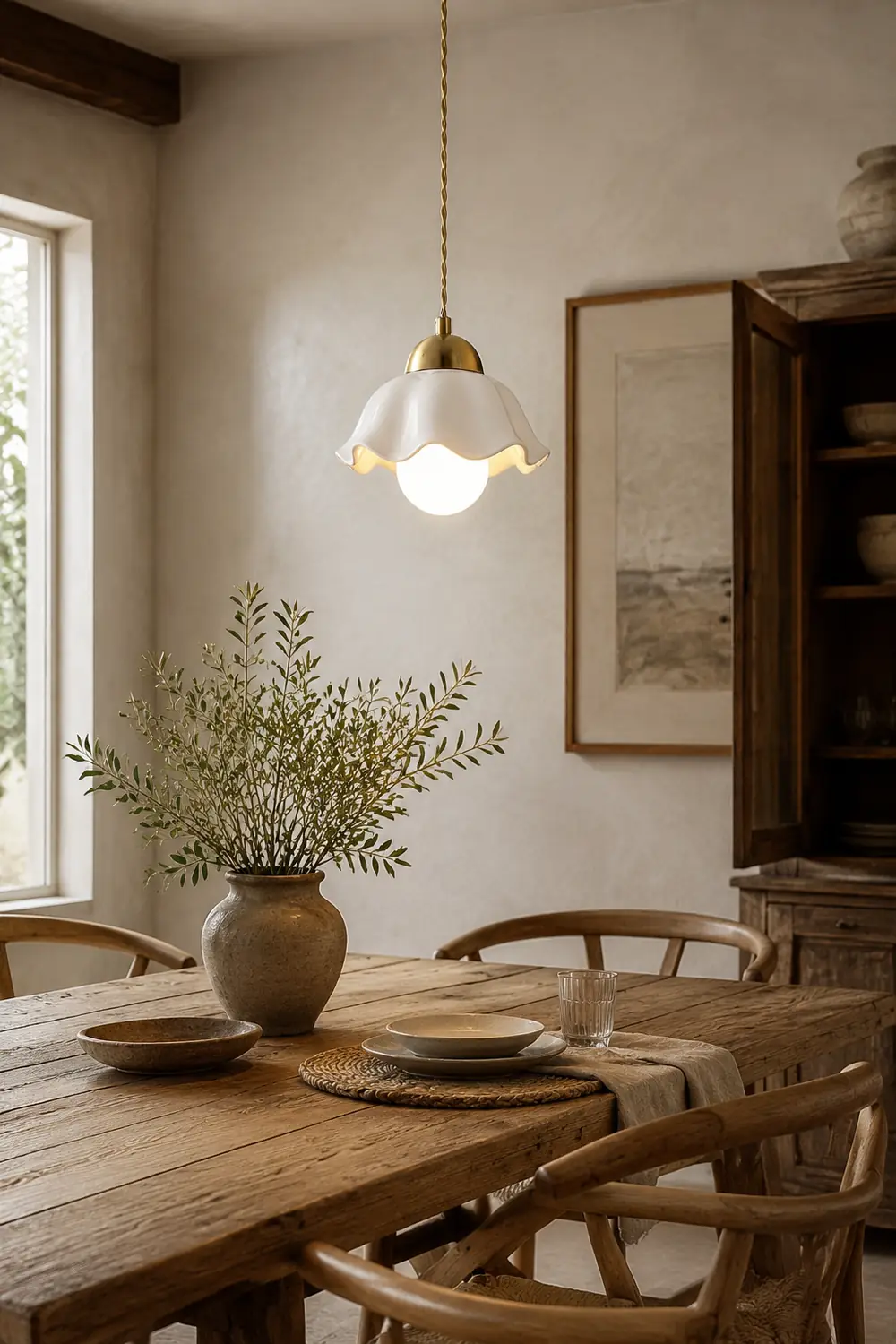 Ceramics Floral Pendant Light - Lumpaz