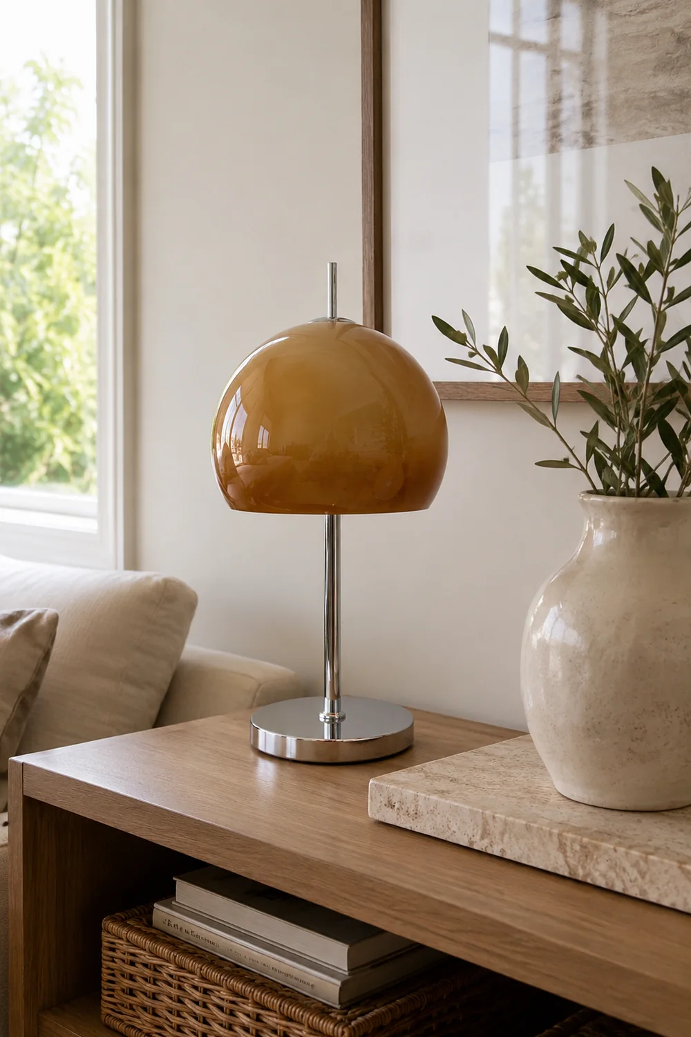Mushroom Brown Table Lamp - Lumpaz