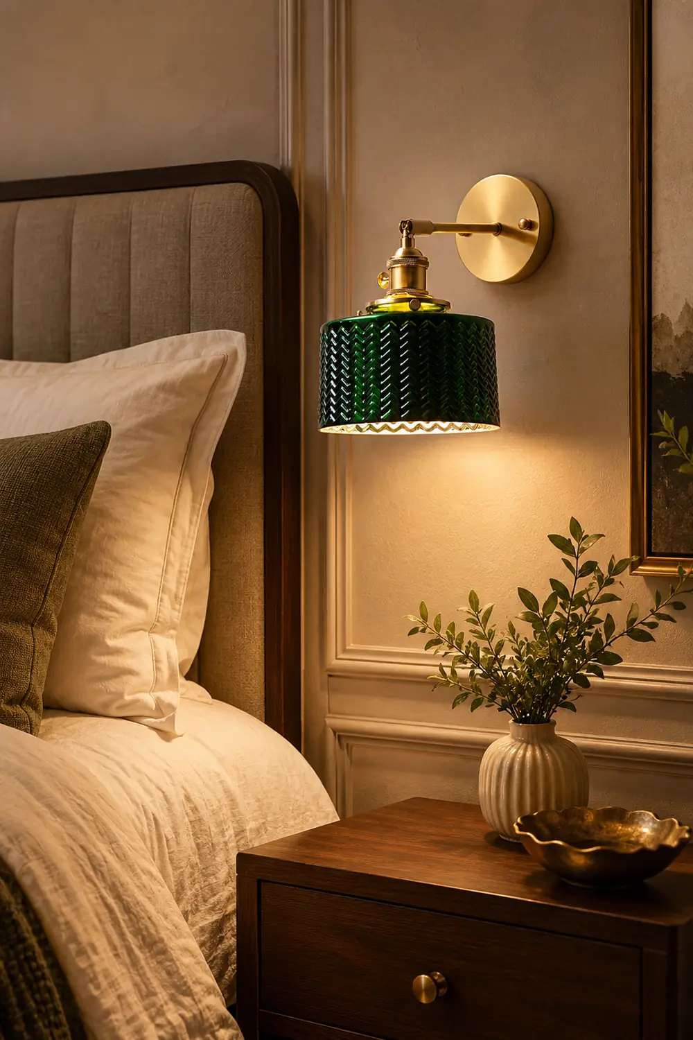 Green Glass Wall Lamp - Lumpaz