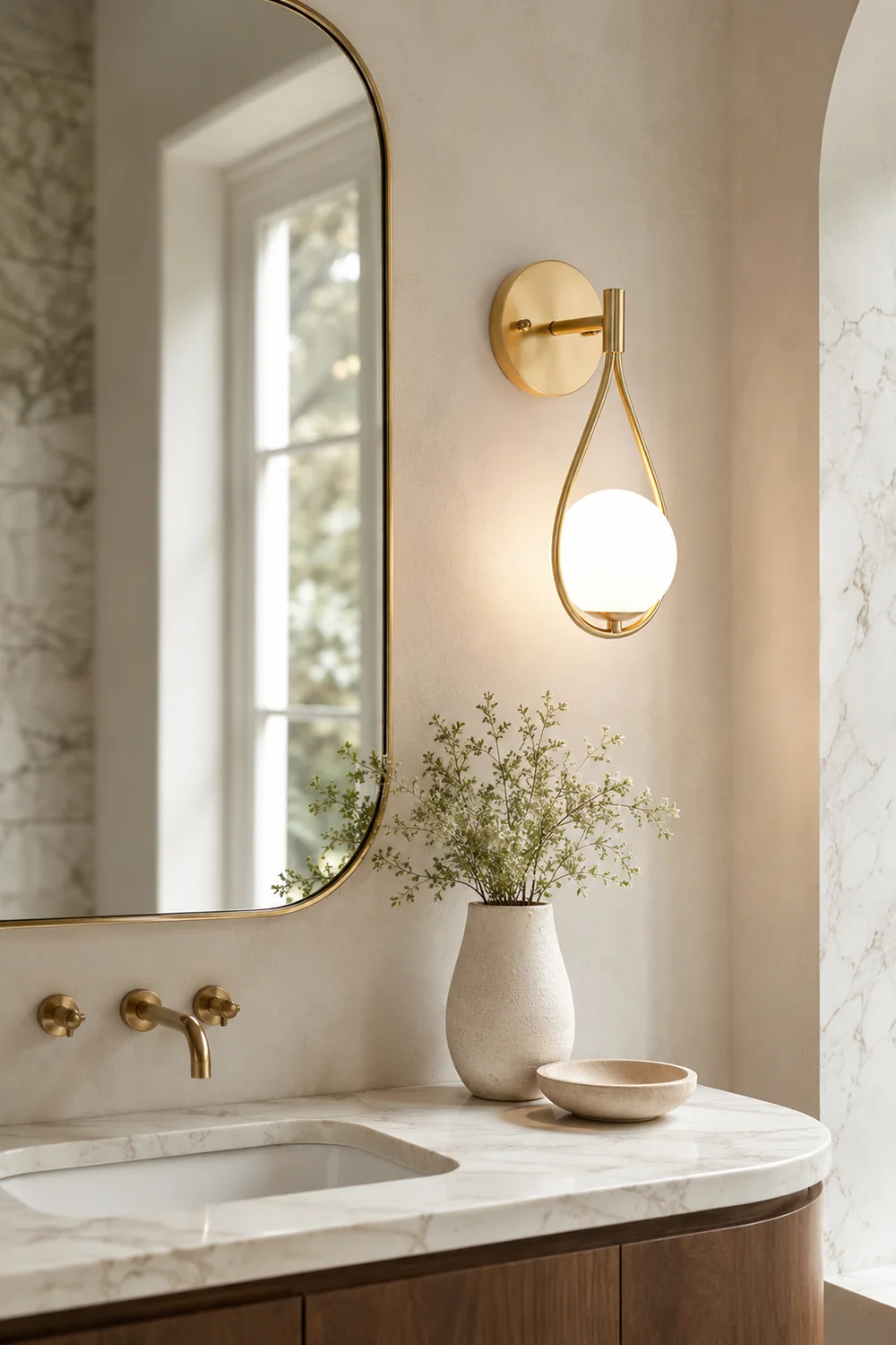 Brass Vanity Wall Lamp - Lumpaz