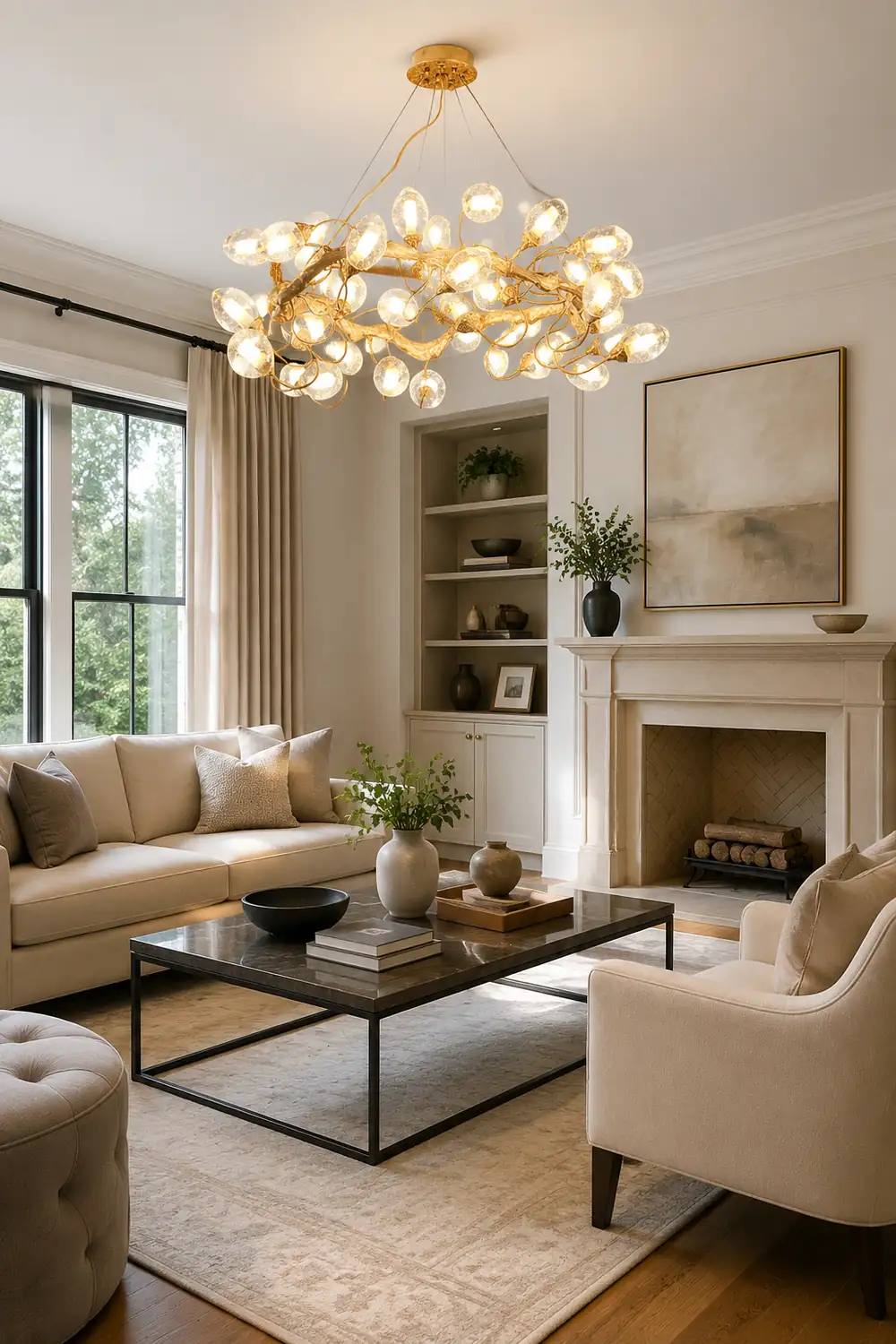 Lotus Brass Chandeliers - Lumpaz
