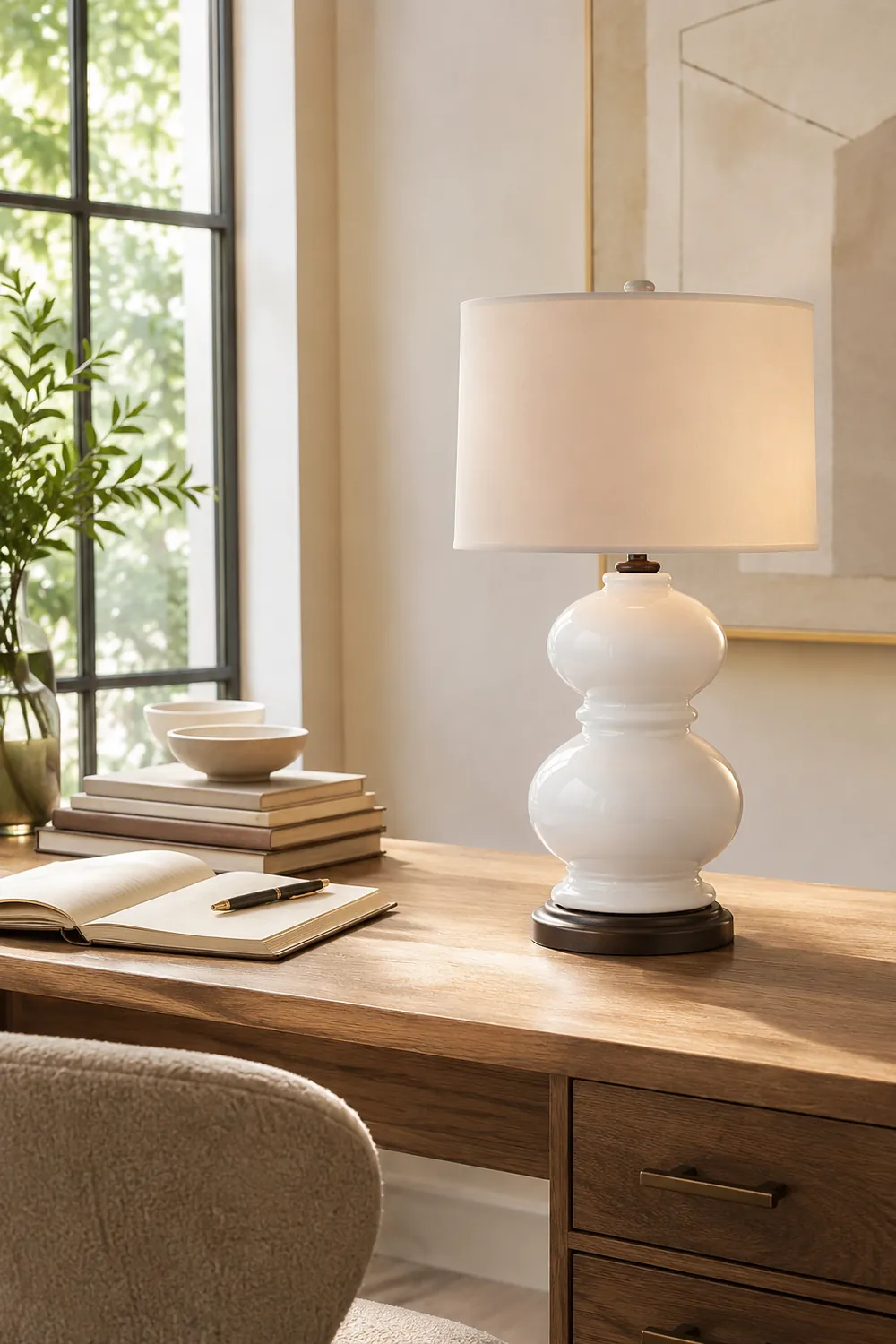 Ceramic Gourd Table Lamp - Lumpaz