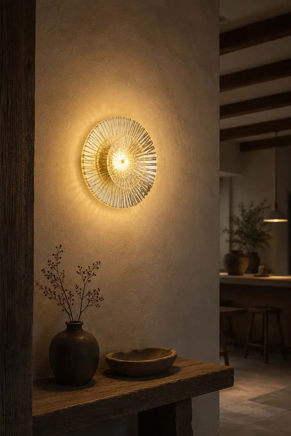 Round Crystal Wall Lamp - Lumpaz