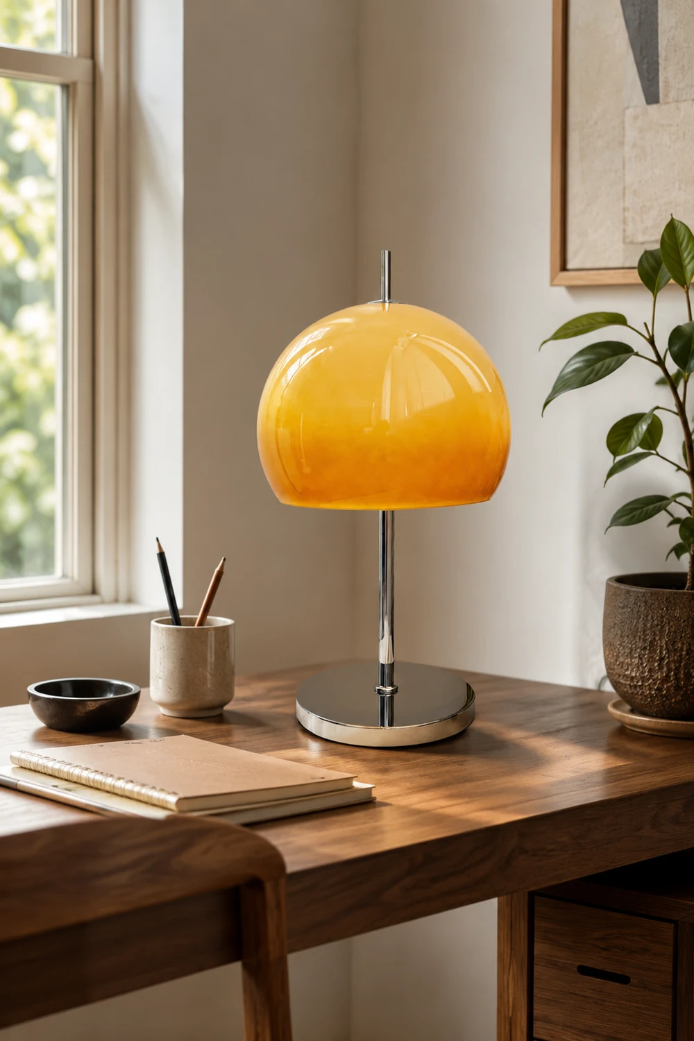 Mushroom Brown Table Lamp - Lumpaz