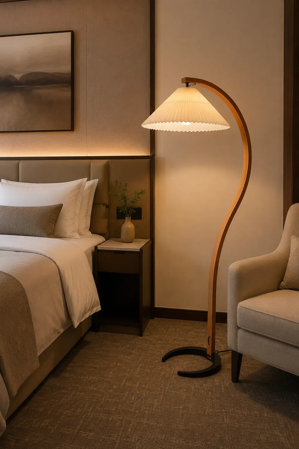 Caprani Wooden Floor Lamp - Lumpaz