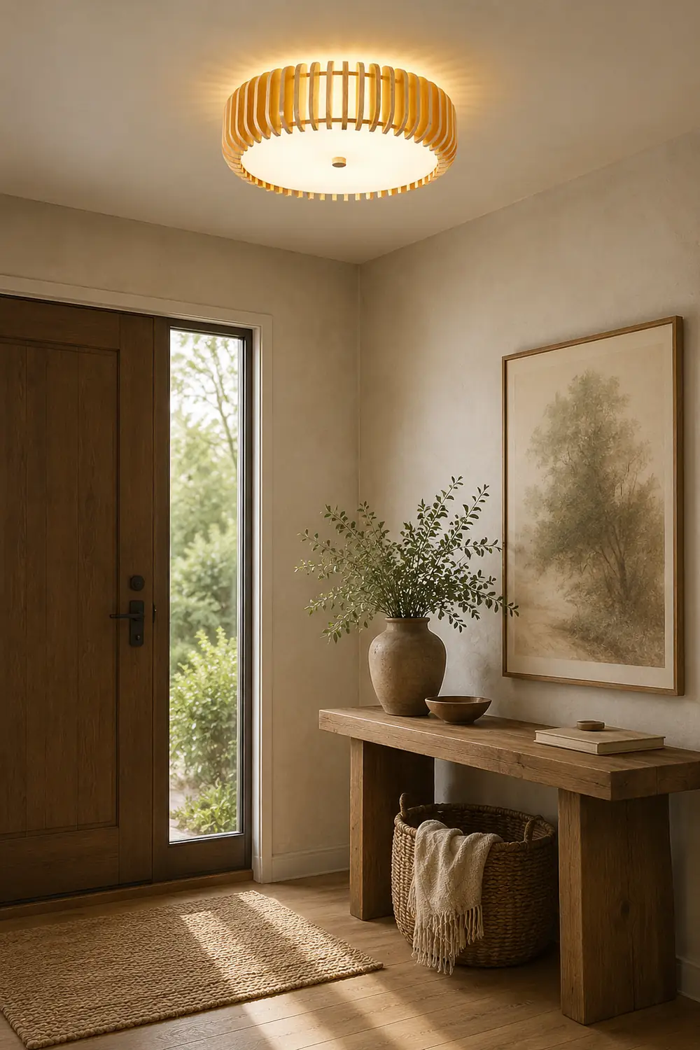 Wooden Drum Ceiling Lamp - Lumpaz