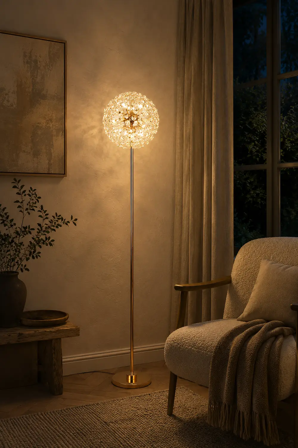 Crystal Dandelion Floor Lamp - Lumpaz