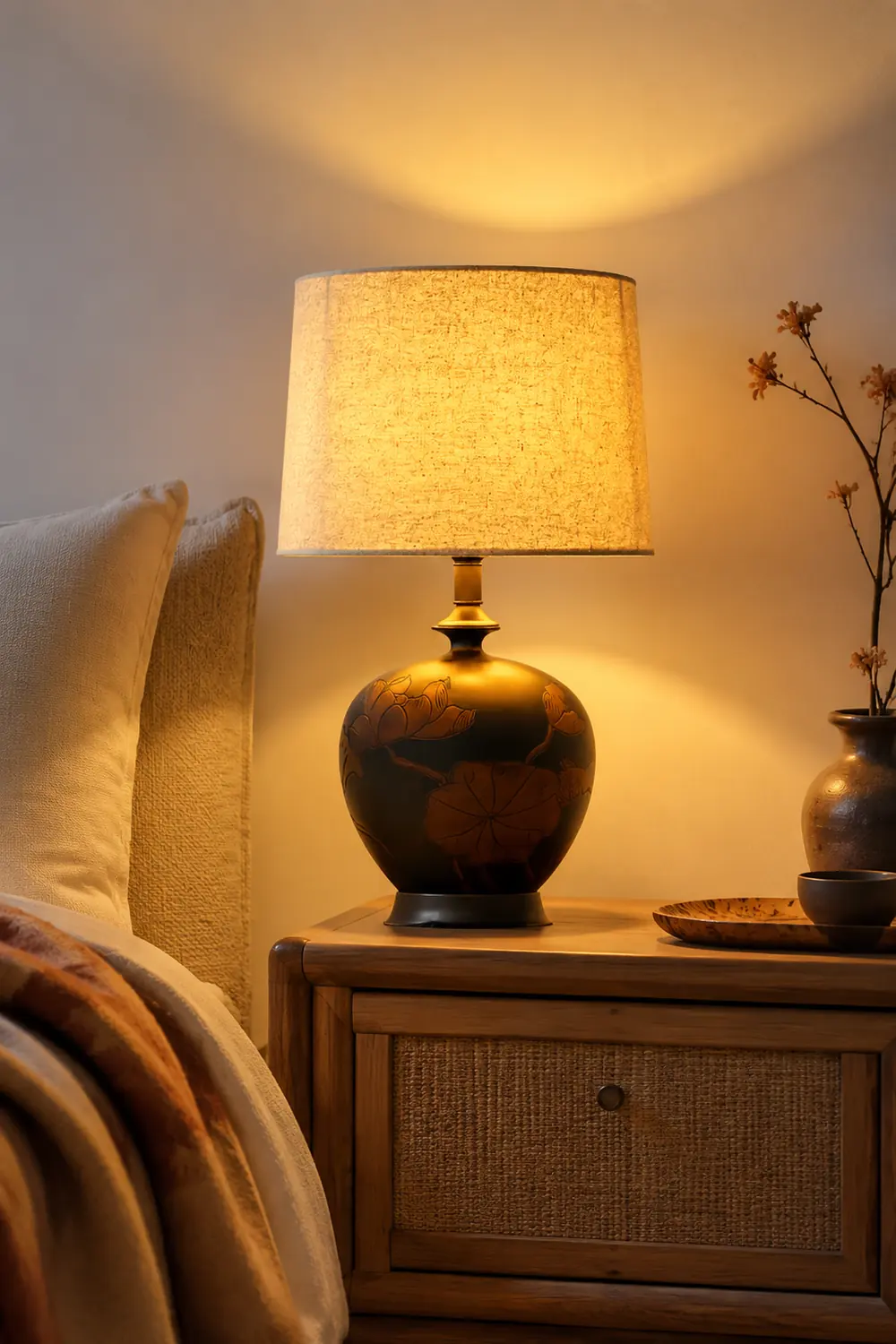 Fish Motif Ceramic Table Lamp - Lumpaz