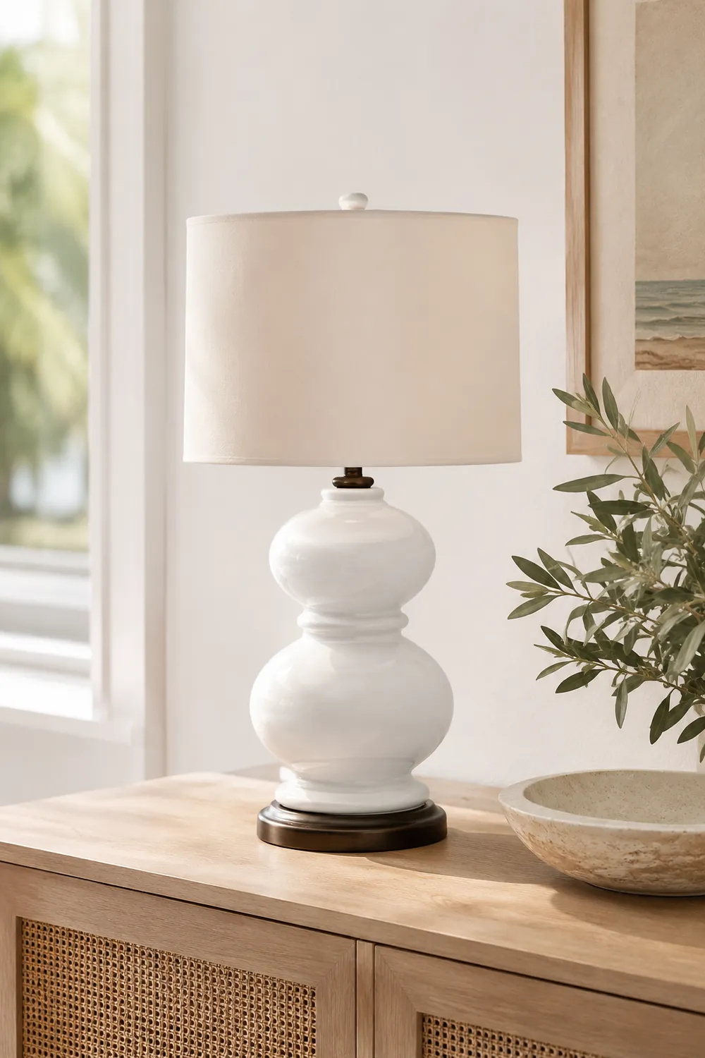 Ceramic Gourd Table Lamp - Lumpaz