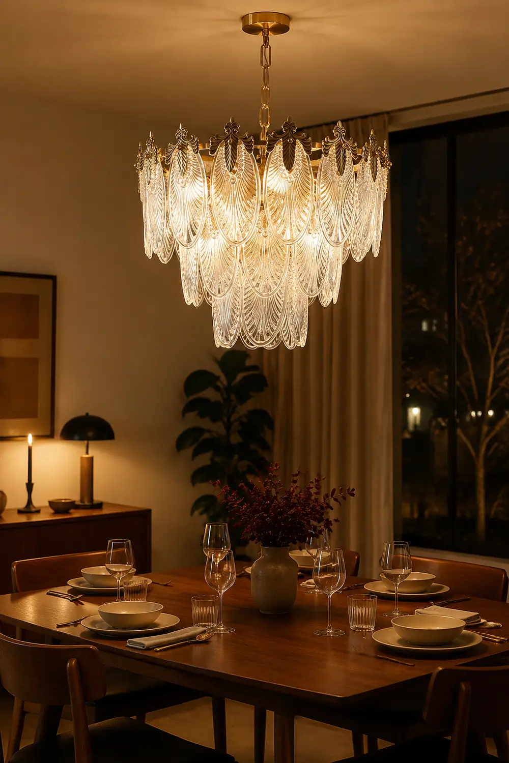 Brass Leaves Chandelier - Lumpaz