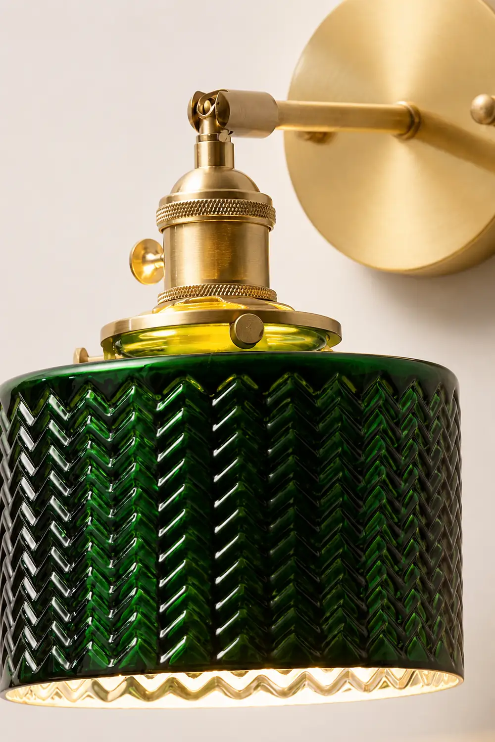 Green Glass Wall Lamp - Lumpaz