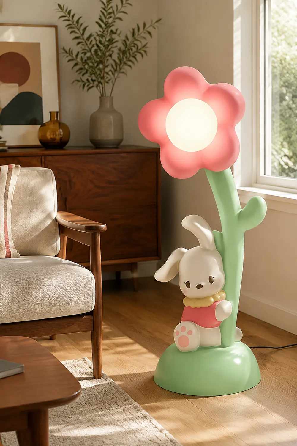Bunny & Flower Floor Lamp - Lumpaz