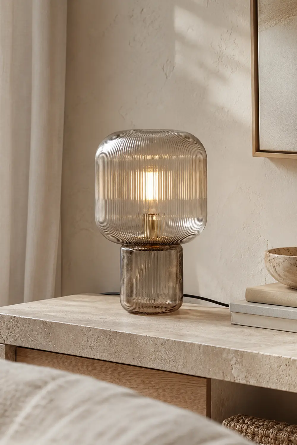 Oval Glass Table Lamp - Lumpaz