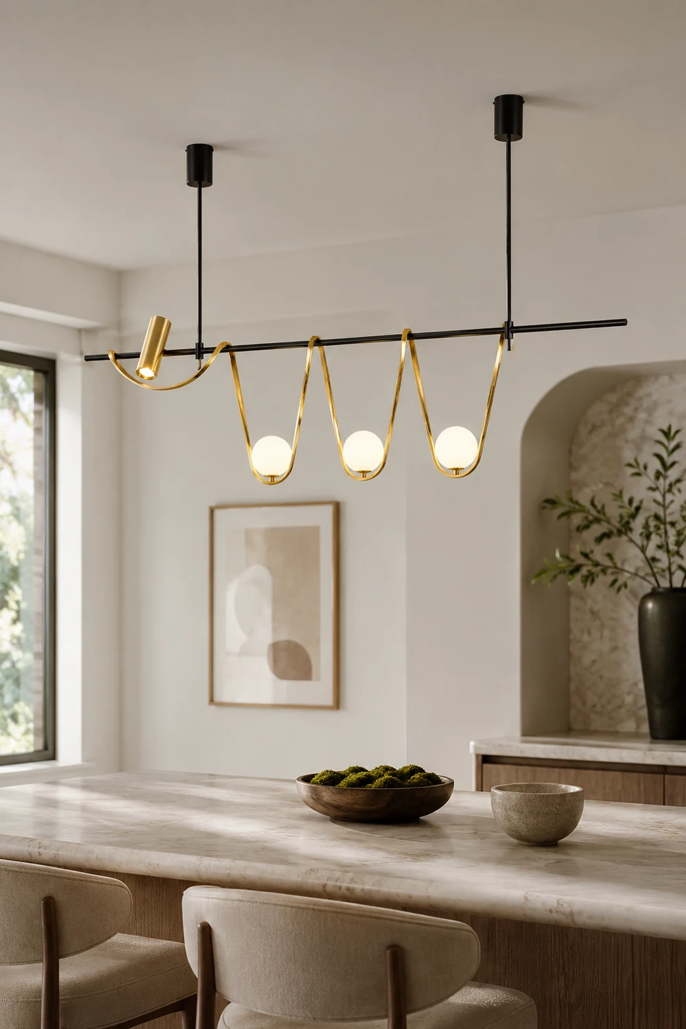 Linear Island Chandelier - Lumpaz