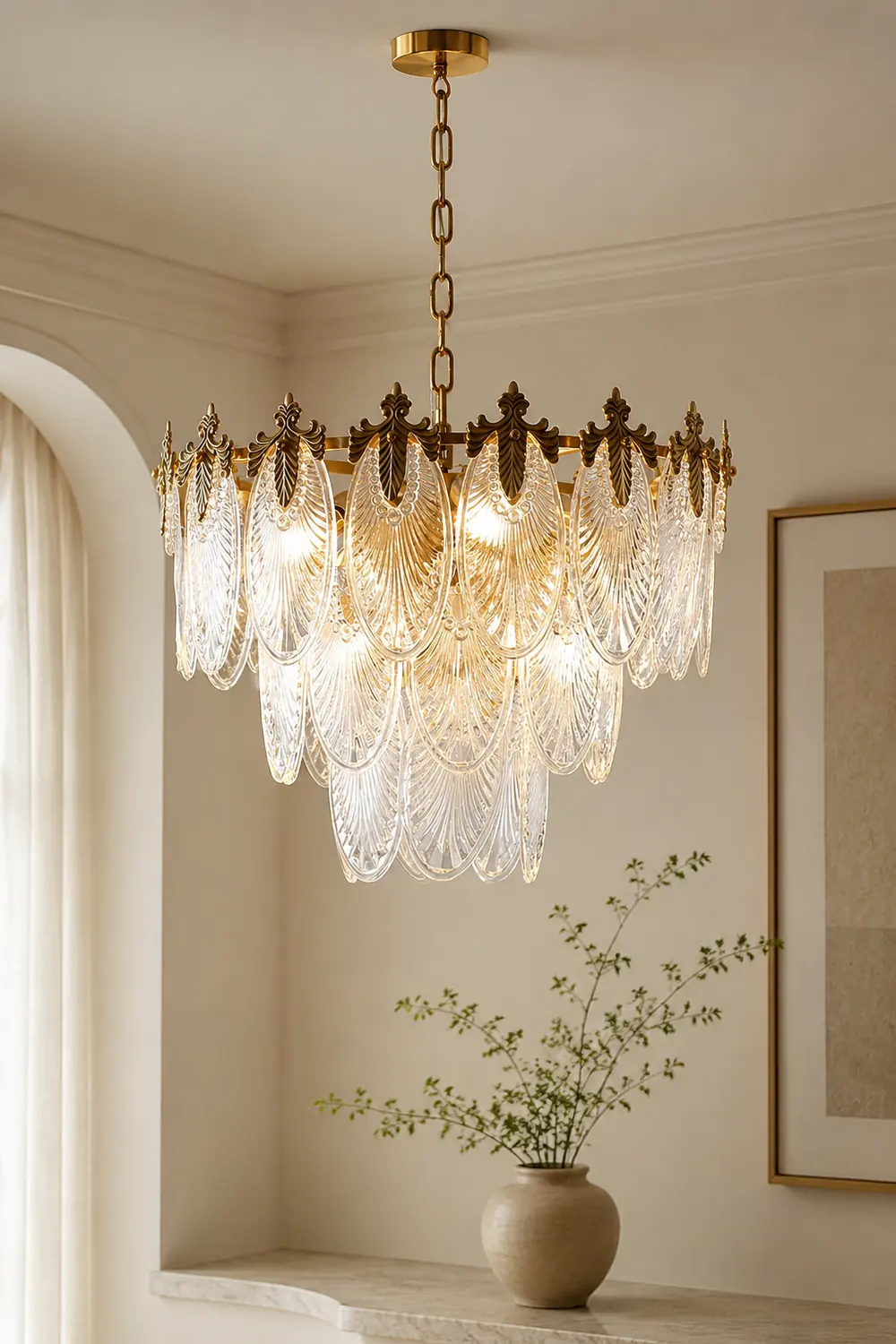 Brass Leaves Chandelier - Lumpaz
