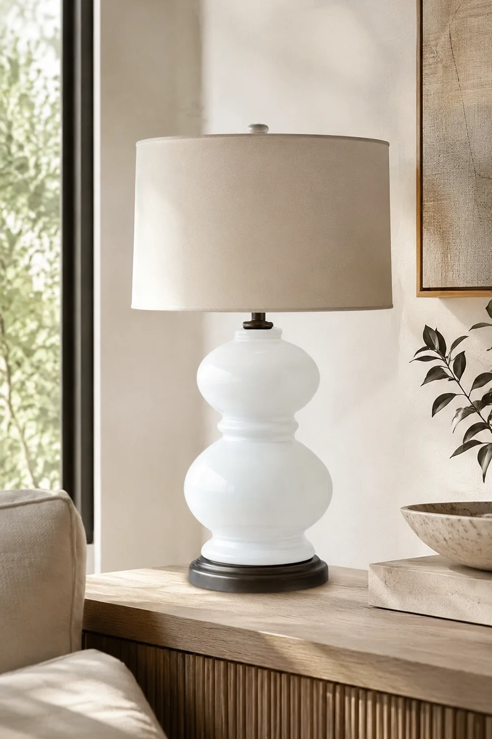 Ceramic Gourd Table Lamp - Lumpaz