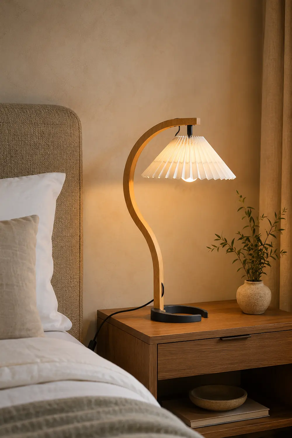 Caprani Wooden Table Lamp - Lumpaz