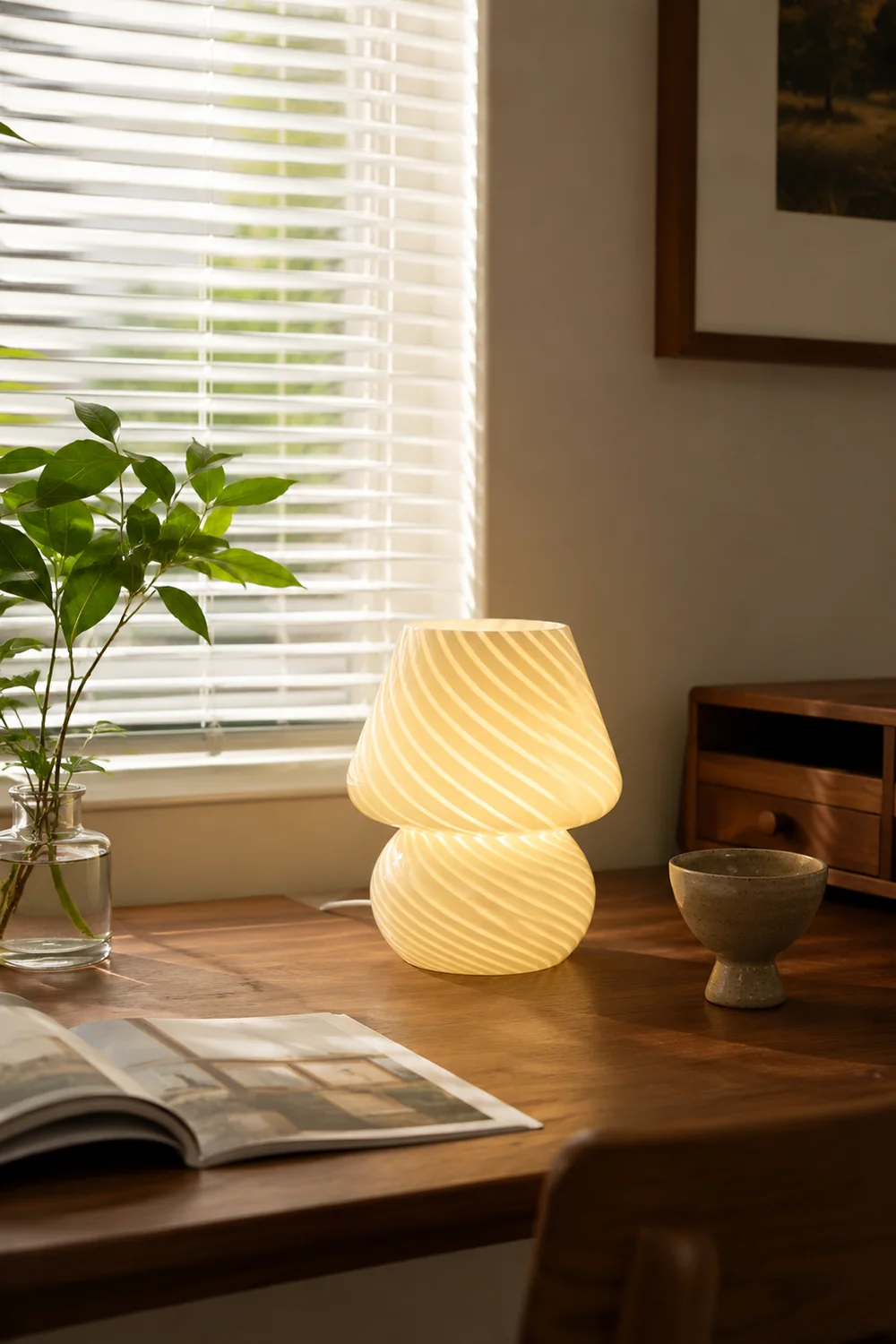 Ansel Glass Table Lamp - Lumpaz