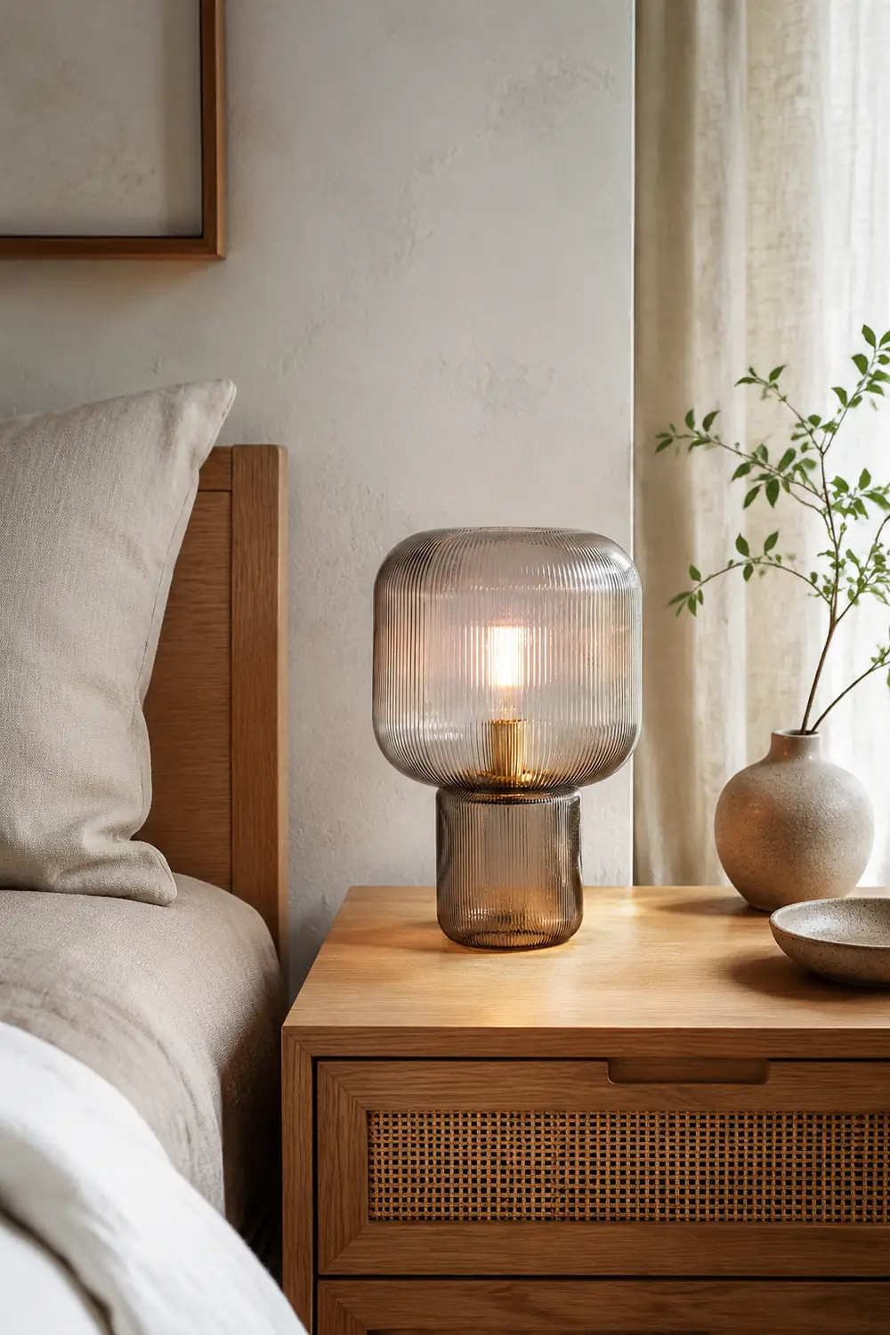 Oval Glass Table Lamp - Lumpaz