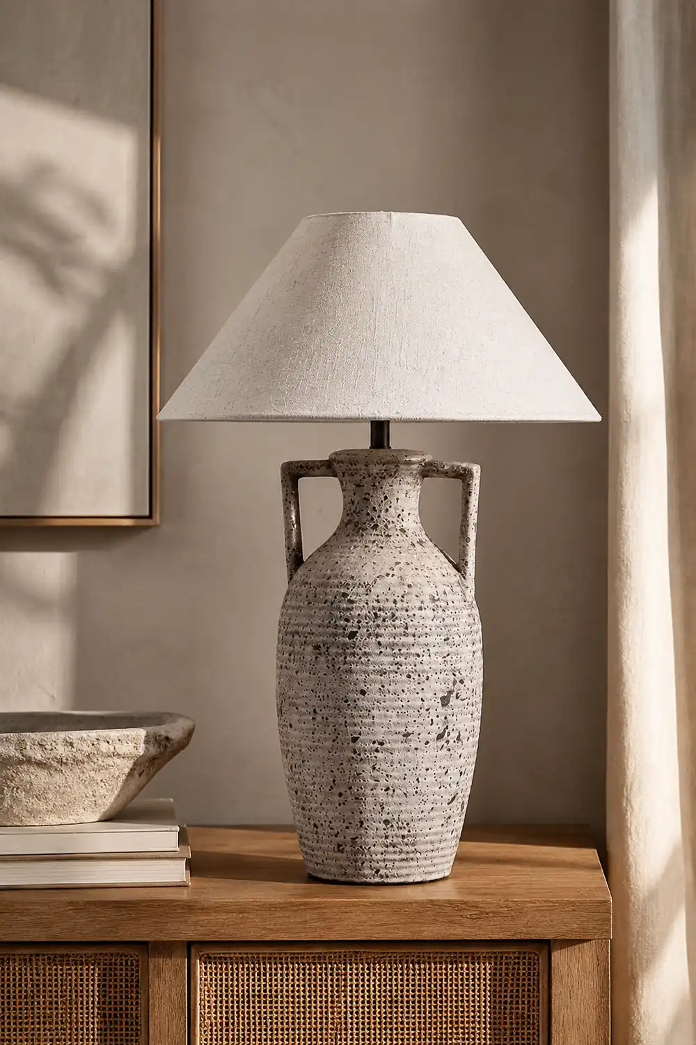 Speckled Ceramic Table Lamp - Lumpaz