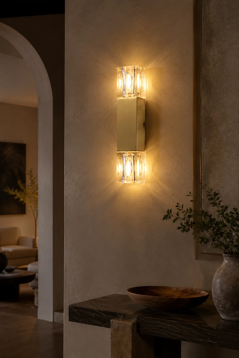 Rectangle Crystal Wall Lamp - Lumpaz