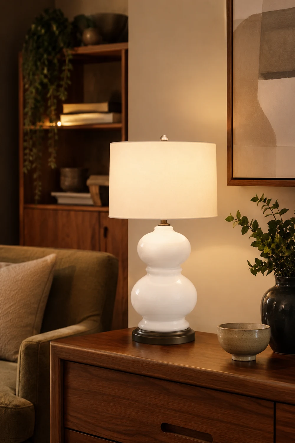 Ceramic Gourd Table Lamp - Lumpaz