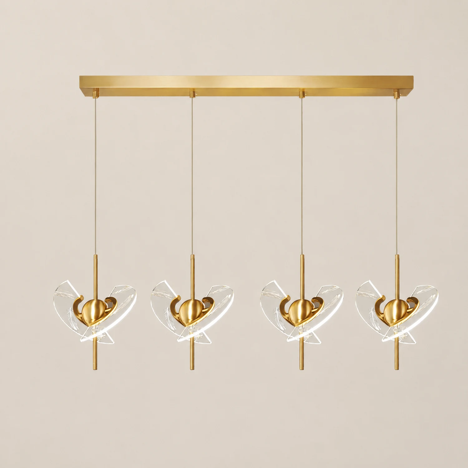 Brass Feather Pendant Lamp - Lumpaz
