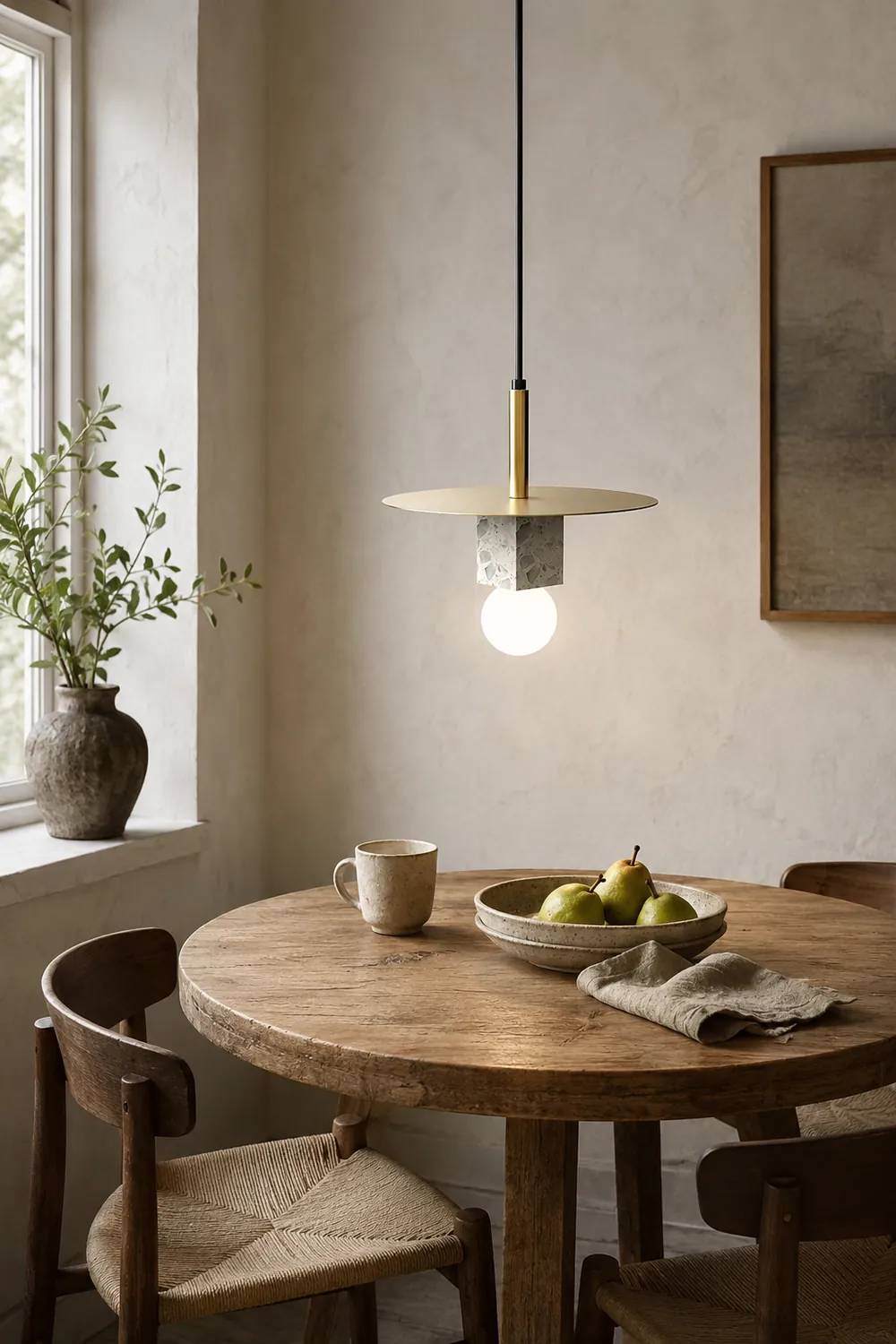 Stone Square Pendant Lamp - Lumpaz