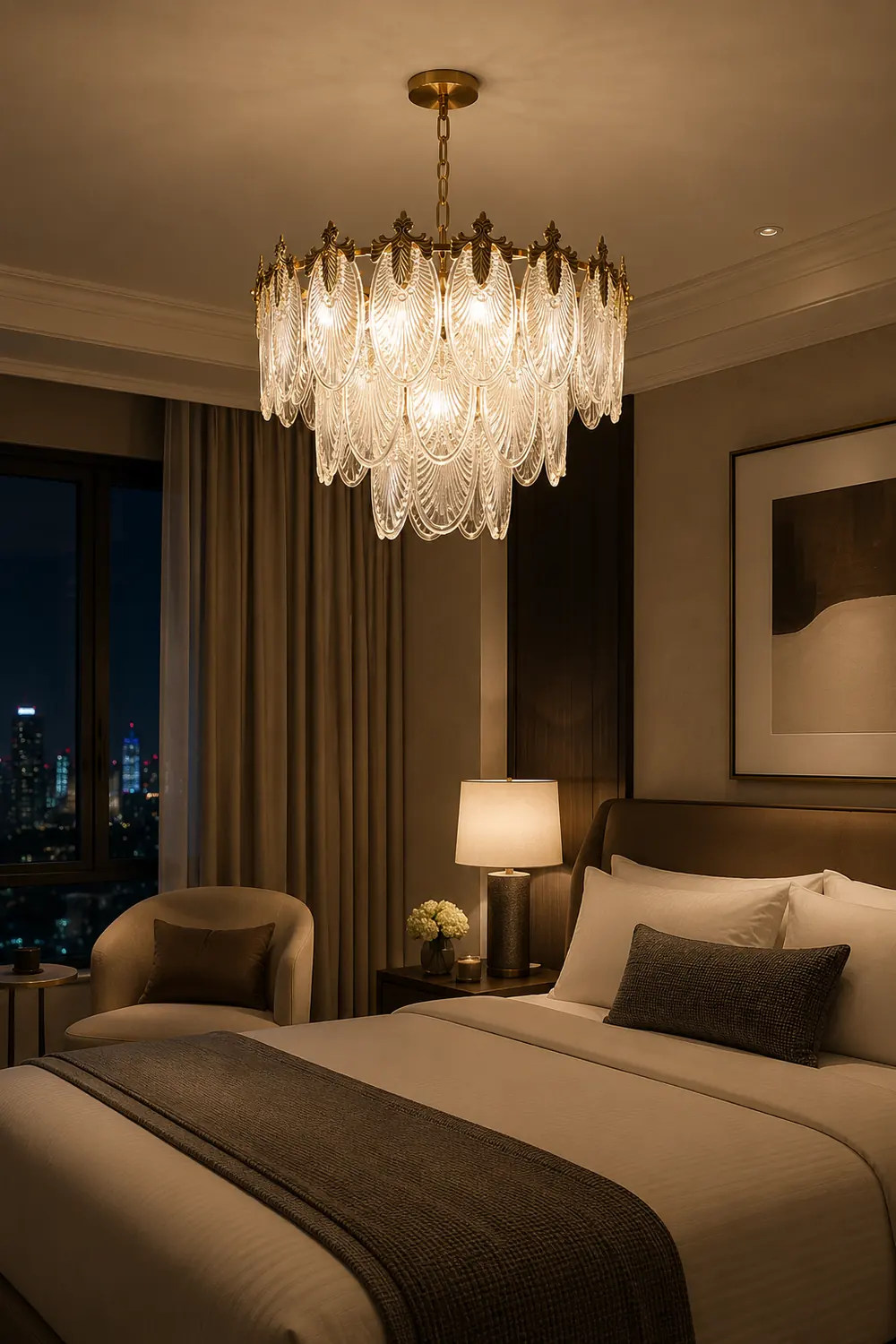 Brass Leaves Chandelier - Lumpaz