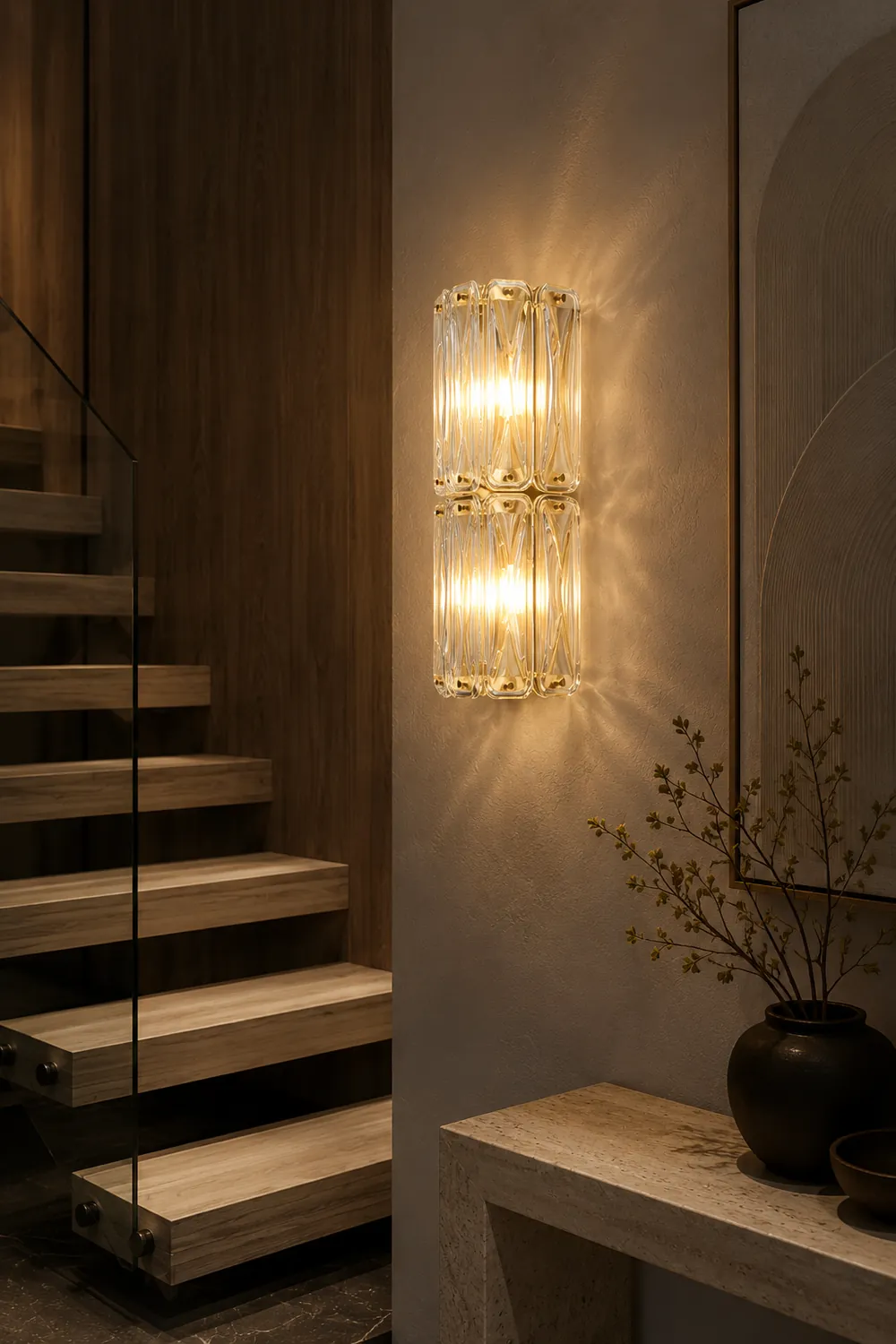 Triangular Glass Wall Light - Lumpaz