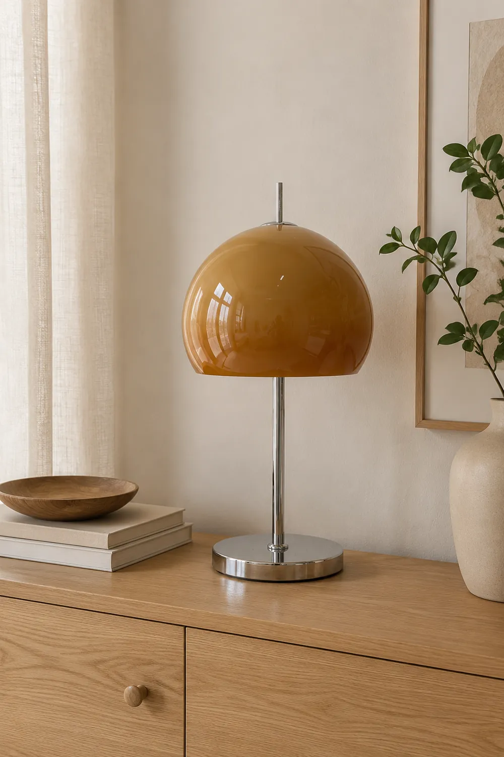 Mushroom Brown Table Lamp - Lumpaz